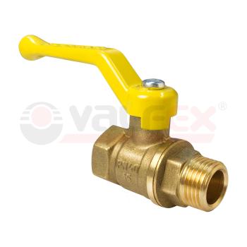 Кран шаровый латунный VALFEX  11б27п газ ВР/НР Ду 15 (1/2") Ру 40 рычаг 